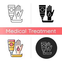 Ointment for burns icon vector