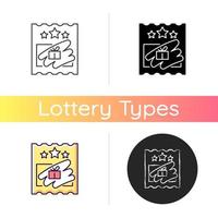 Scratch cards icon vector