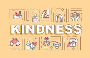 Kindness word concepts banner vector