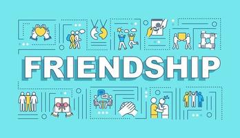 Friendship word concepts banner vector