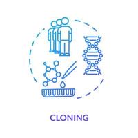 Cloning blue concept icon vector