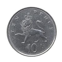 Moneda de 10 peniques, Reino Unido