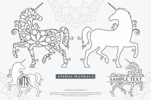 Vector Unicorn Mandala Stock Illustrations