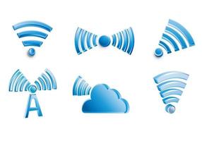 Icono de elemento 3d red wifi vector