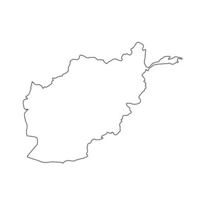 Vector Illustration of the Map of Afghanistan on White Background