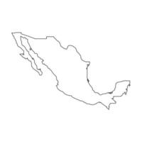 Mexico map flat vector symbol, sign, illustration.