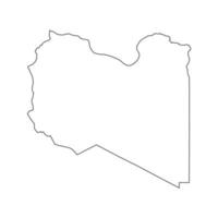 Vector Illustration of the Map of Libya on White Background