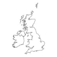 United Kingdom map on white background vector