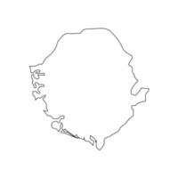 Vector Illustration of the Map of Sierra Leone on White Background