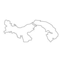 Panama map on white background vector