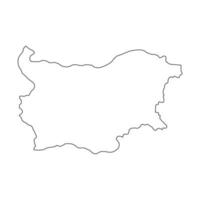 Ilustración vectorial del mapa de Bulgaria sobre fondo blanco. vector
