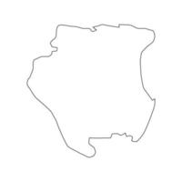 Surinam map on white background vector