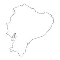 Ecuador map on white background vector