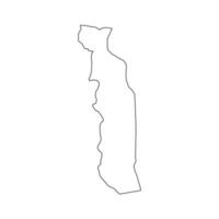 Vector Illustration of the Map of Togo on White Background