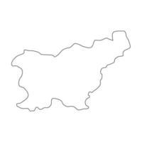 Vector Illustration of the Map of Slovenia on White Background