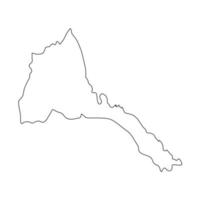 Vector Illustration of the Map of Eritrea on White Background