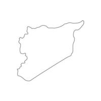 Vector Illustration of the Map of Syria on White Background