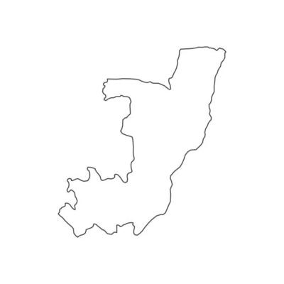 Map of Republic of the Congo on White Background