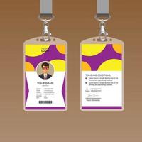 Purple  Elegant ID Card Design Template vector