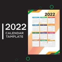 2022 Calendar Design vector