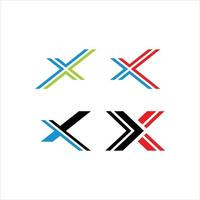 letter X logo vector set