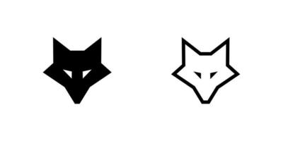 fox head icon logo vector template