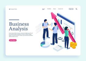 Project management and financial report strategy and analyzing vector