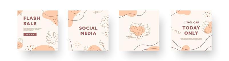 Abstract creative backgrounds collections. Set of minimal trendy
