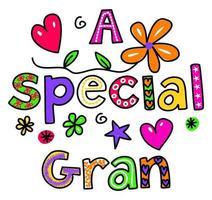 A Special Gran Text Message Greeting Title vector