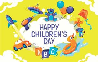 Happy Children's Day Background Concept vector