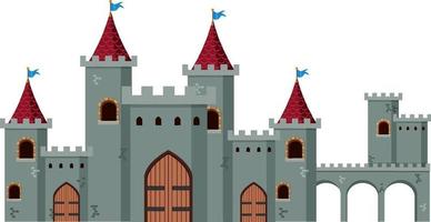 Medieval historical castle on white background vector