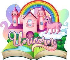 3D pop up book with fairy tale theme vector