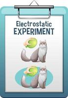 cartel de experimento de ciencia electrostática vector