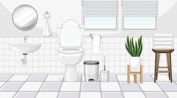 Bathroom interior design with furniture vector