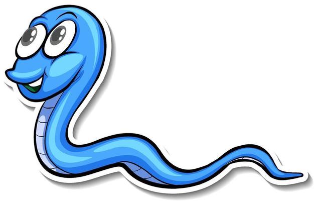 A cute snake cartoon animal sticker