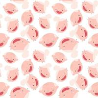 Seamless pattern with smiling faces of grandparents. vector
