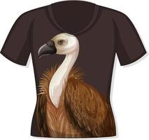 Front of t-shirt with vulture pattern