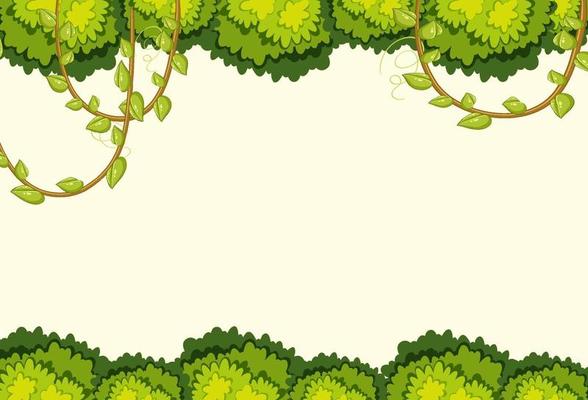 Empty background with jungle tree elements