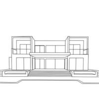 coloring pages - house vector - flat simple and non-editable