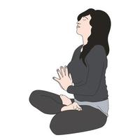 Character illustration-character in Yoga pose, character illustration. vector