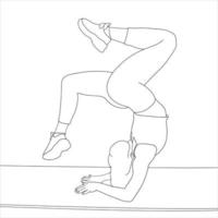 Coloring Pages - character in Yoga pose Vector character illustration.