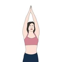 Character illustration-character in Yoga pose, character illustration. vector