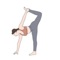 Character illustration-character in Yoga pose, character illustration. vector