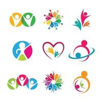 Community care logo images design vector