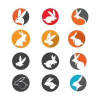 Rabbit logo images  illustration vector