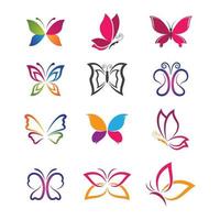 imágenes de logo de mariposa de belleza vector