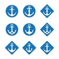 Anchor logo images illustration vector