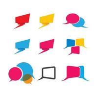 Speech bubble logo images vector