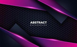 shiny dark black and purple shape overlap background technology vector