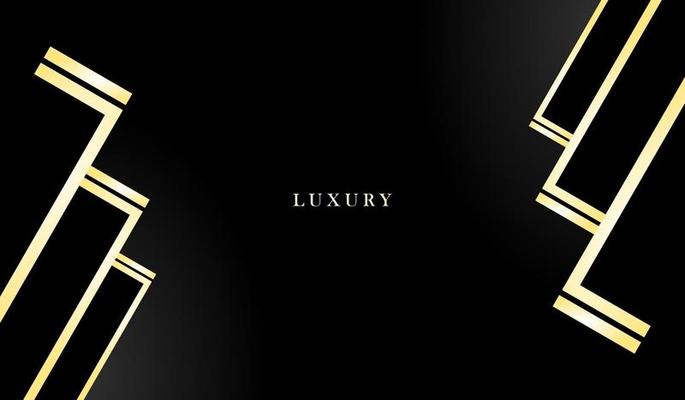 Luxury Black Side Wall Golden Line Template